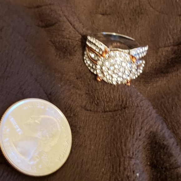 Sophicates Halo Gold Silver CZ Pave Ring - Picture 11 of 12